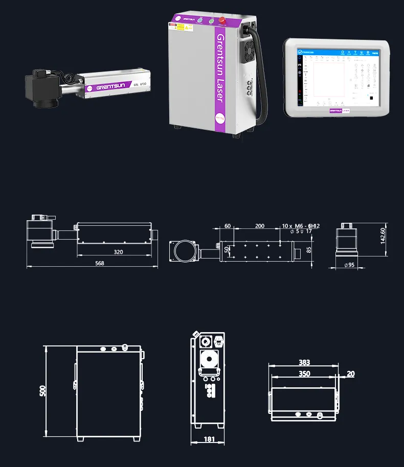 Business Ideas 2025 Laser Flying Online 50W 100W Fiber Laser Coding Machine PVC PE PP Pipes Laser Printer for Extruded Cable Industry