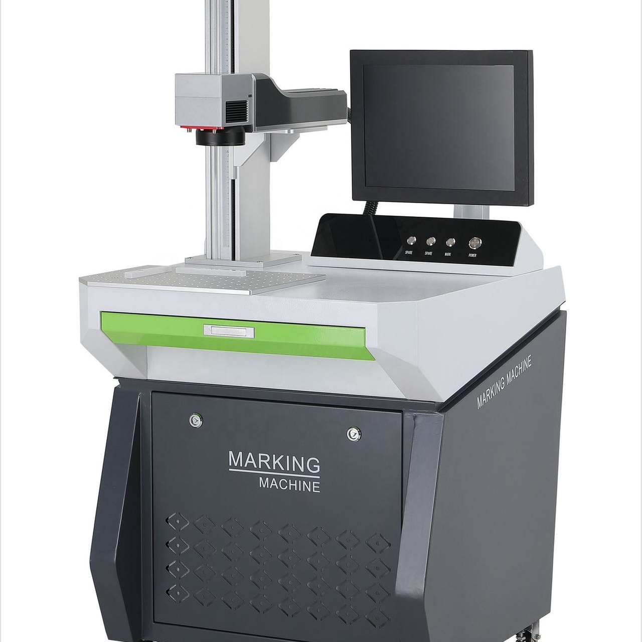 High Precision 50W/100W Desktop Fiber Enclosed Metal Laser Marking Machine