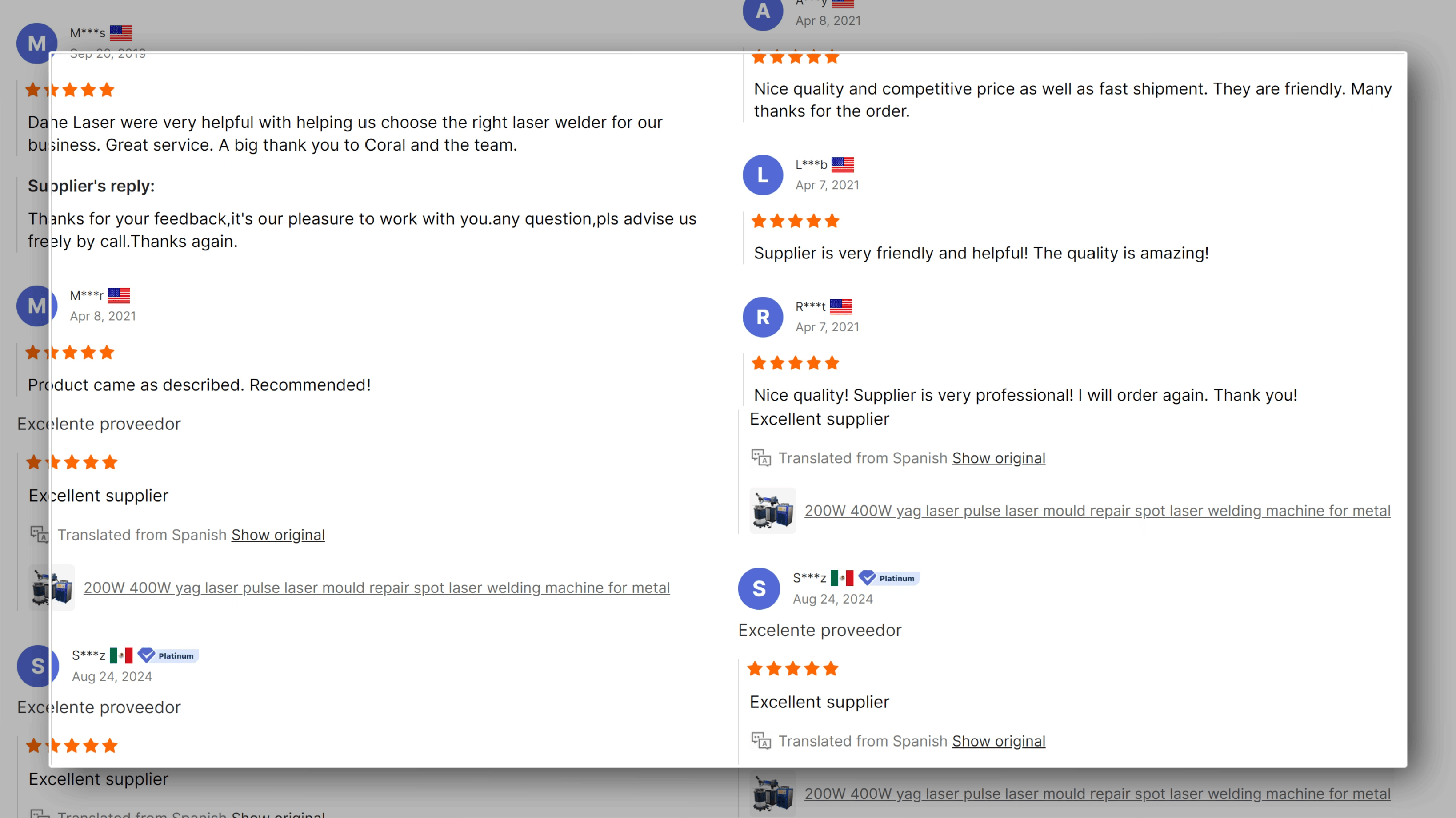 Customer Reviews and Comments