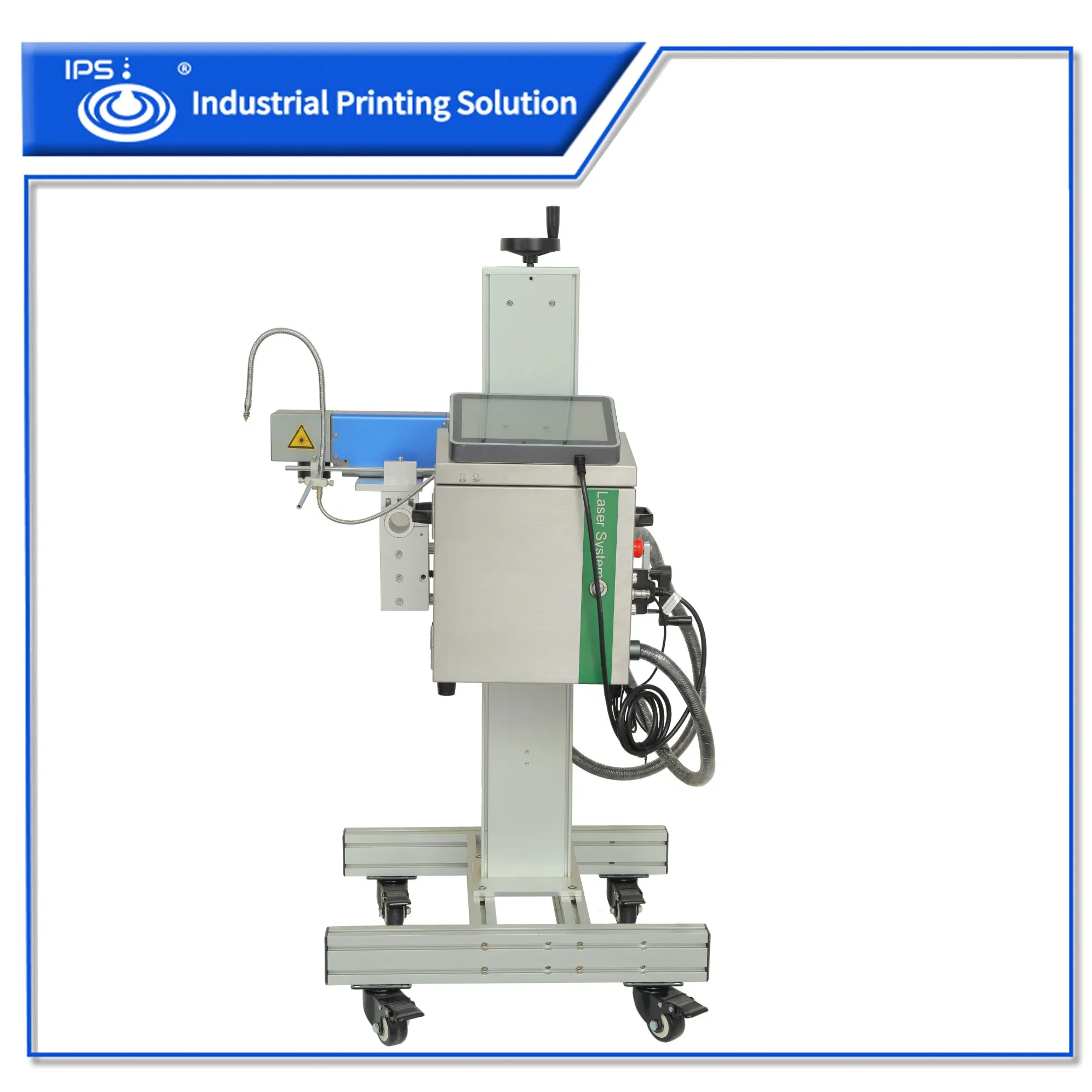 IPS-Lf50W Mg 50W Online Flying Fiber Laser Marking Machine Laser Coding Printer for Batch Code Date Code Qr Code Marking