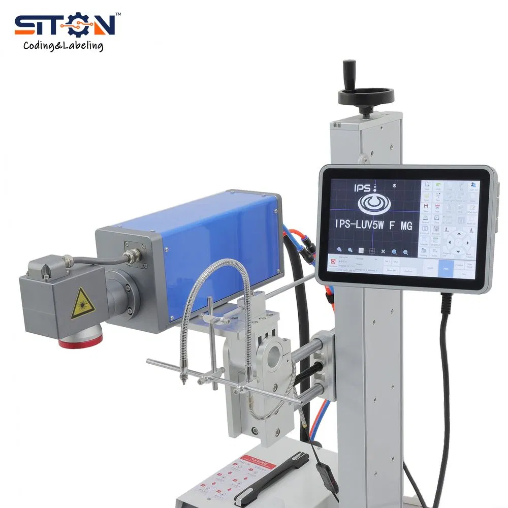 IPS-Luv5w F Mg High Speed Automatic Online Date Batch Coding 5W UV Laser Marking Machine
