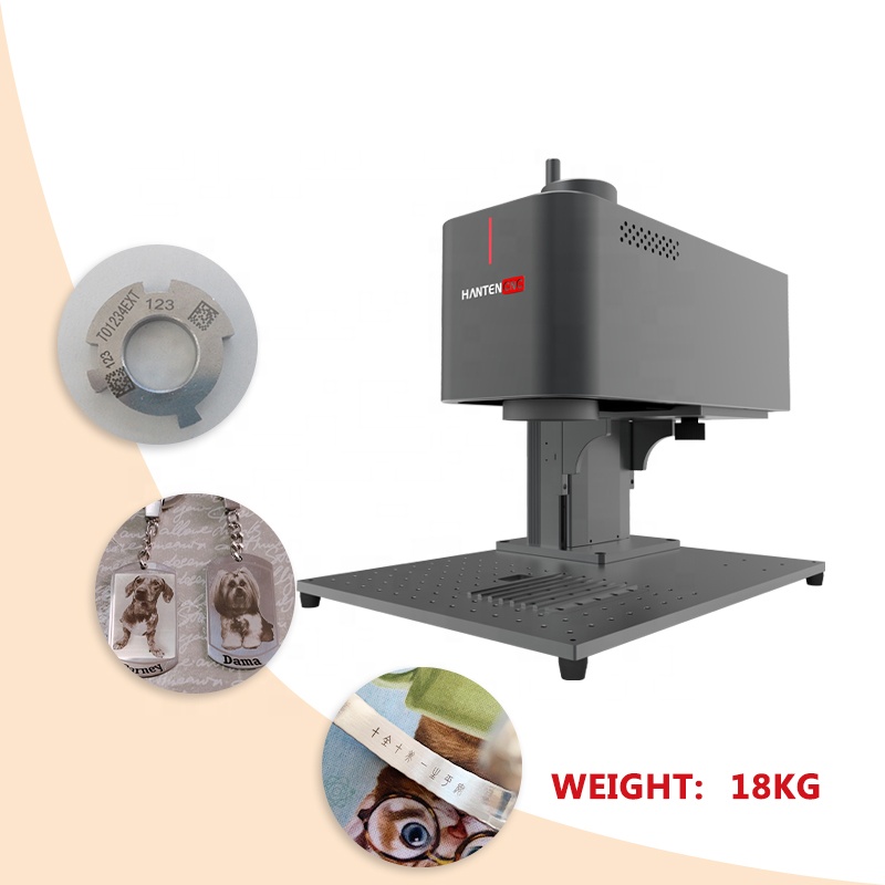 Semi-hosted Small Fiber Laser Marking Machine Metal Plastic Portable Laser Engraving Machine 20W MAX Light Laser Price