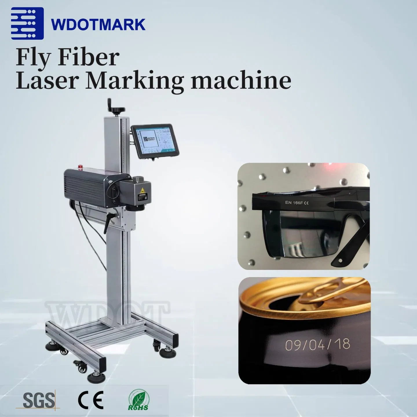 Automatic Online Flying UV Laser Coding Machine UV Laser Printer Pet Bottle Exp MFG Date Industrial Laser Marking Machine