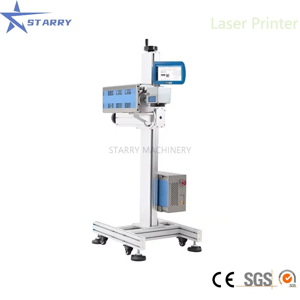 Fiber Fly Laser Marking Machine Date Coding Machine 20W 30W 50W Online Laser Printer