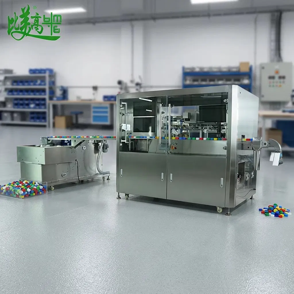 Automatic Feeding UV Laser Coding Vision Inspection &amp; Rejection Integrated System for Bottle Caps