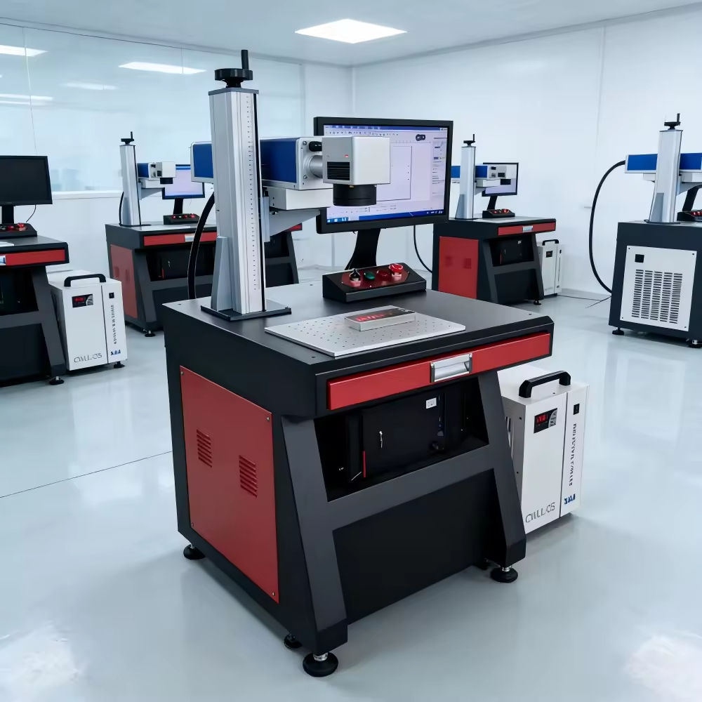 New Best Seller 0.01mm UV 355nm 10W Laser Marking Machine DXF for Wood Leather Paper Non-Metal Materials (3D Water Cooling)