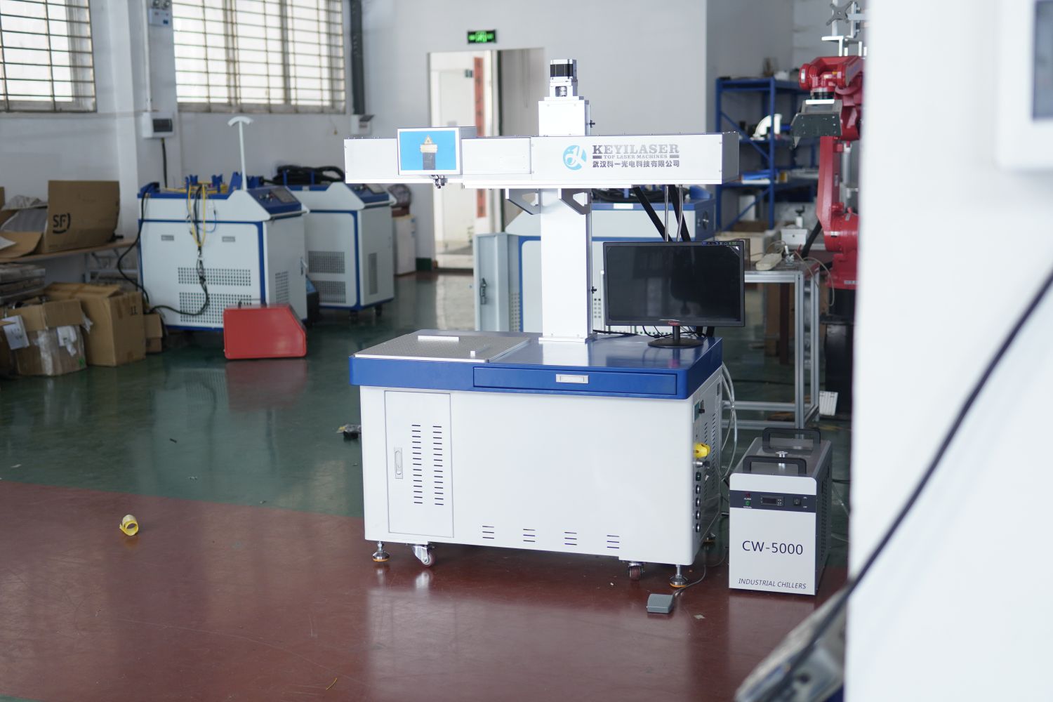 Visual Positioning Dynamic Focusing Large Format CO2 Laser Marking Machine for Irregular Shape Marking