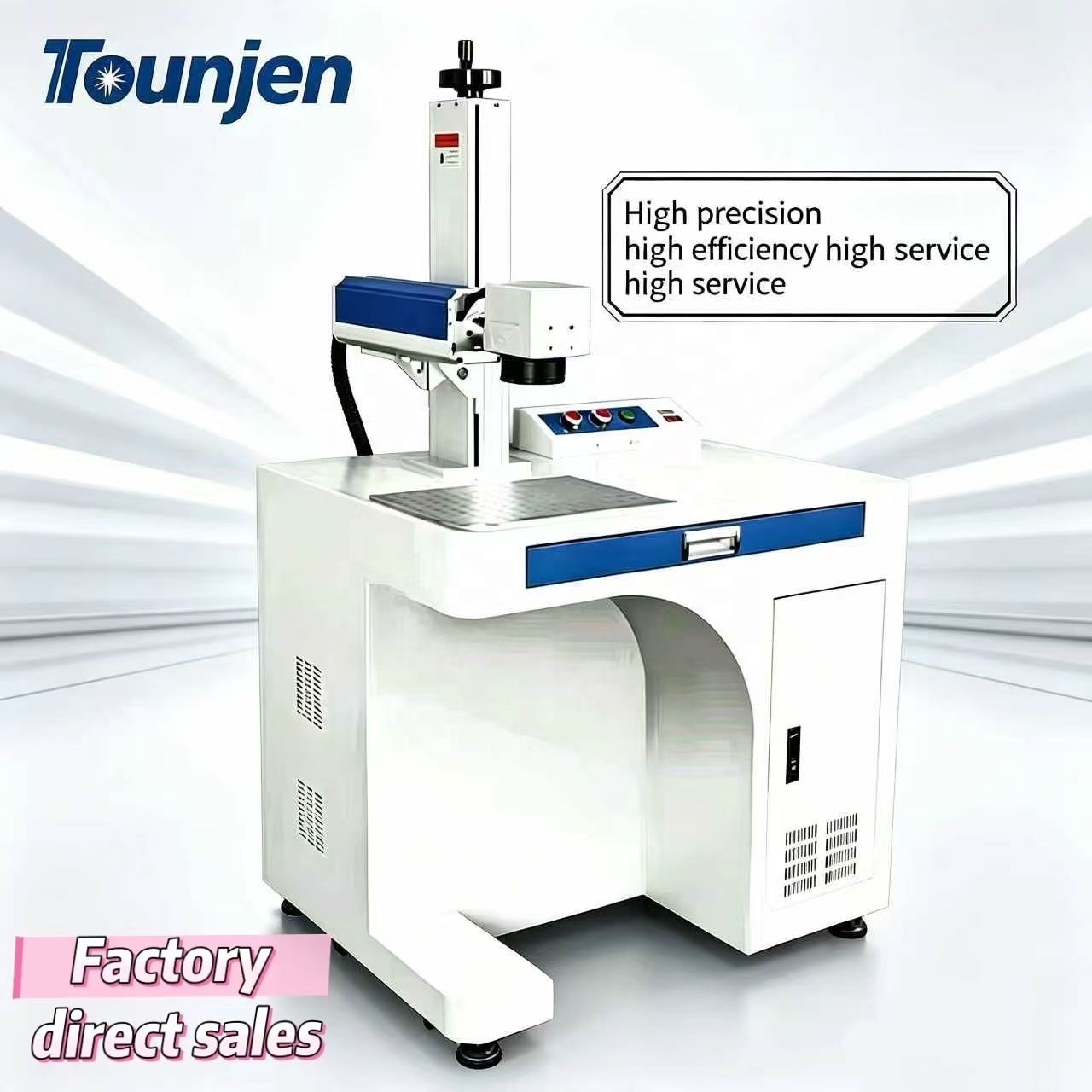 Desktop Split-type UV Laser Marking Machine for Engraving Logos on Metal Crystal Stone Acrylic and Glass 6W 10W