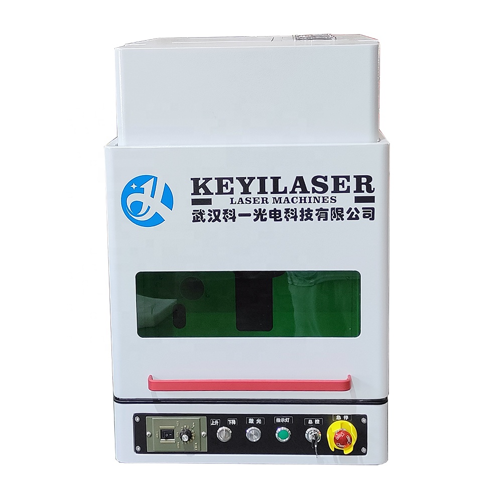 3D Desktop Enclosed Fiber Laser Marking Engraving Machines 20W 30W 50W 60W 80W 100W Jewelry Carving JPT