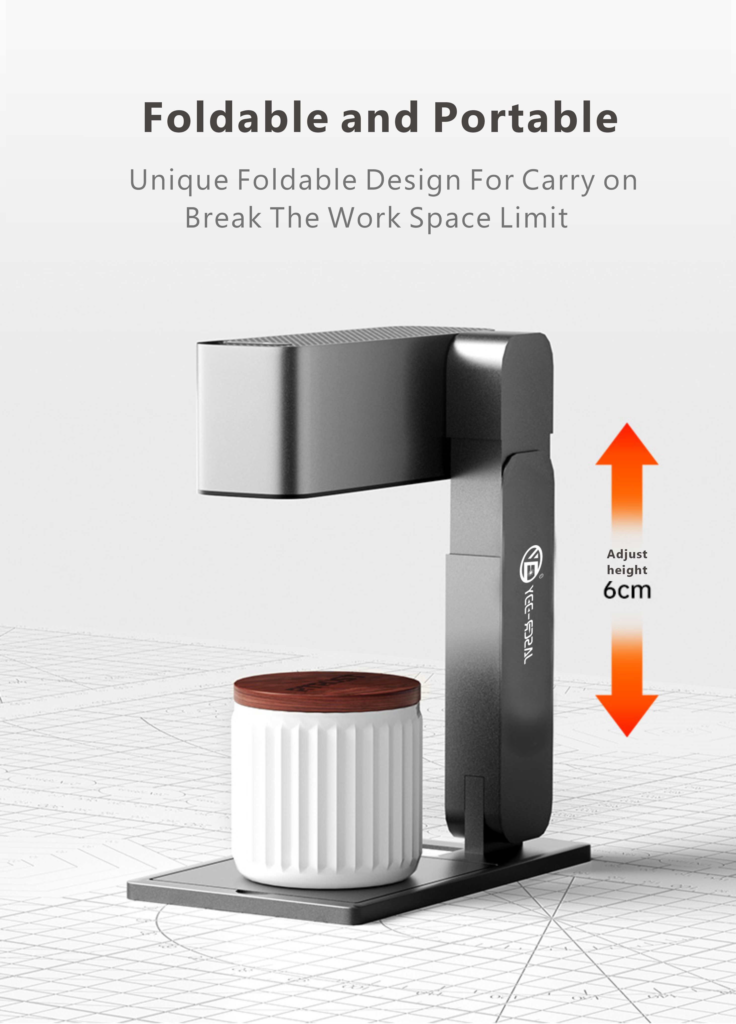Pocket4 Mini DIY Laser Engraver 5W Diode APP-Controlled Portable Foldable Logo Marking Printer Cardboard & Wood