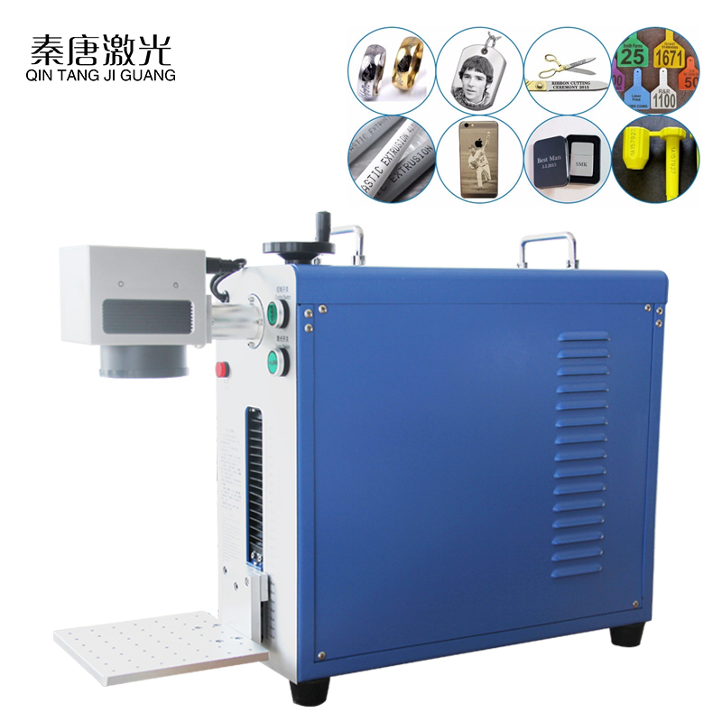 Portable Mini Fiber Laser Marking Engraving Machine on Metals Plastics Gold Silver 20w 30w 50w 60w 100w MAX Raycus