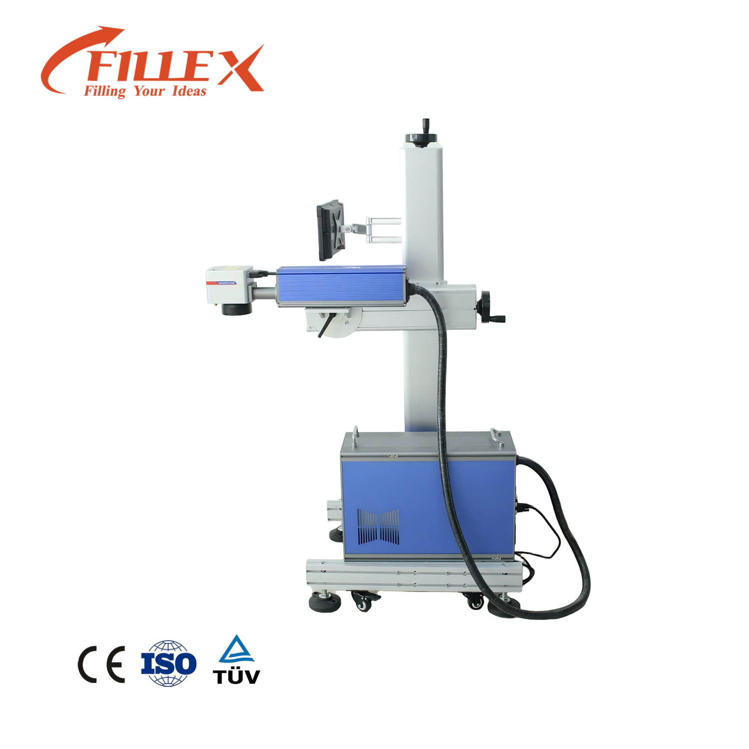 Automatic Laser Marking Machine for PVC Plastic Pipe and PE Cable with 30-50W Power Fiber Laser High Precision Durable Equipment