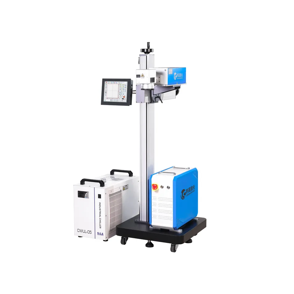 Online Laser Marking Machine Flying Laser Engraving Coding Printing Laser Engraver Machine for Assemble Line Products Date Food Packaging