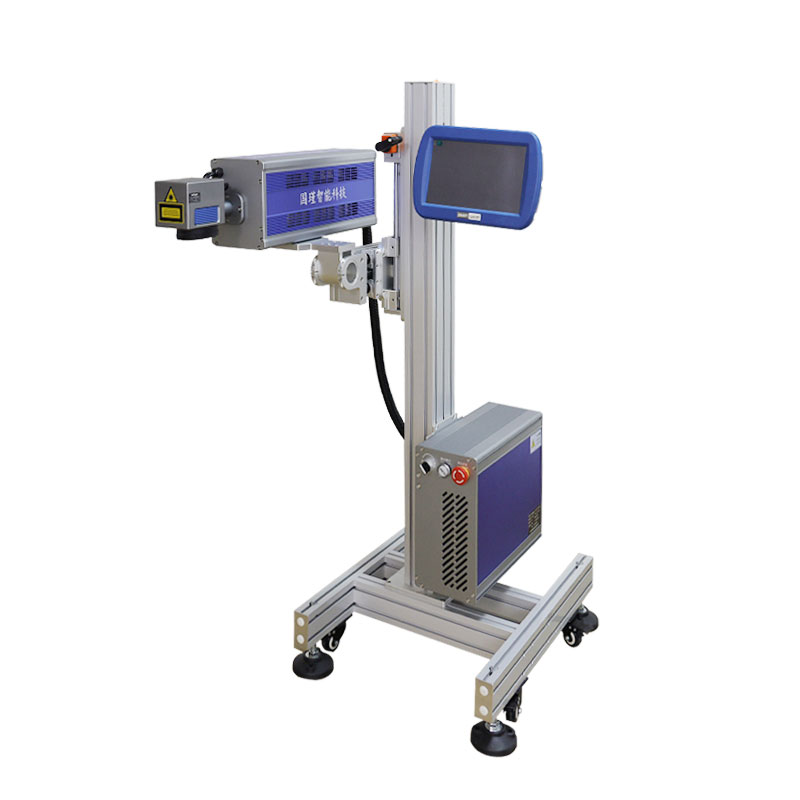 Low Price Co2 Flying Laser Marking Machine with Conveyor for Production Date Expiry Date
