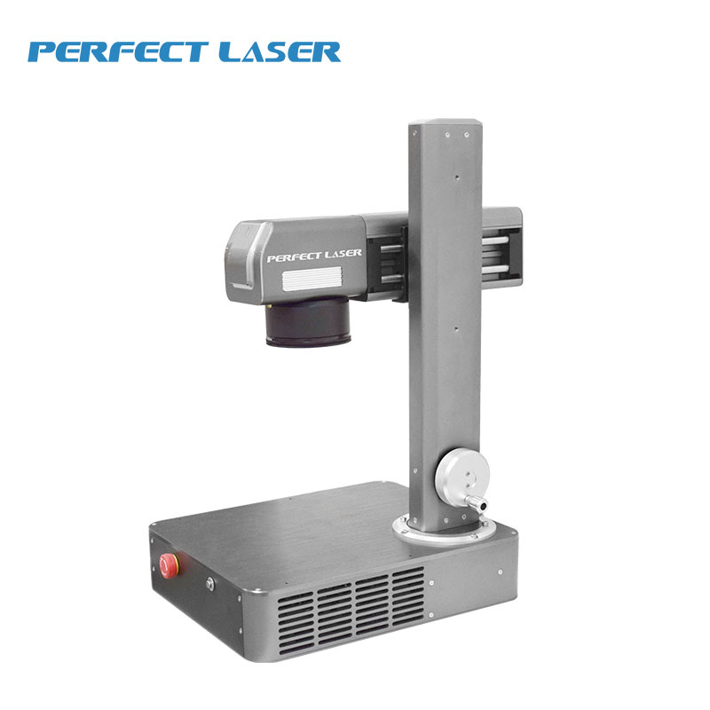 Perfect Laser-small Portable Led Bulb Lamp Light Metal Steel Fiber Laser Logo Carving Engraver Printing Marking Marker Machine