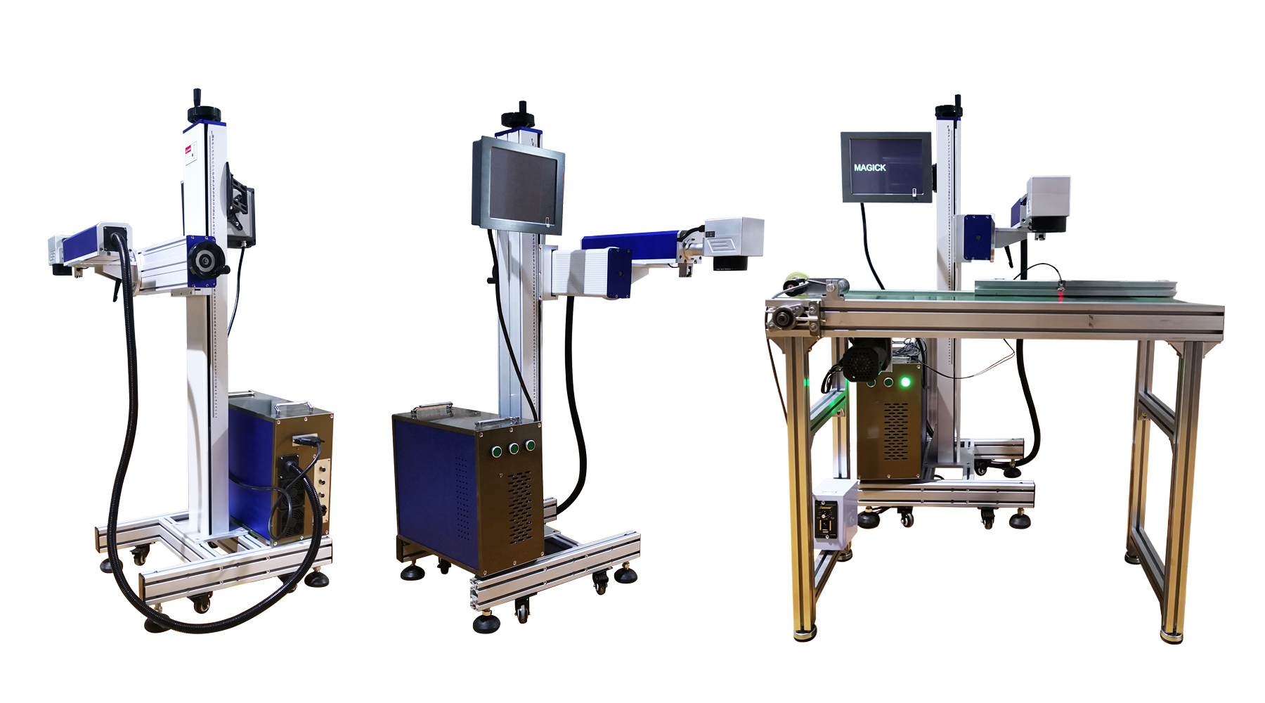 30W 60W CO2 Galvo Flying Co2 Laser Marking Machine for Wood Pencil Wine Glass