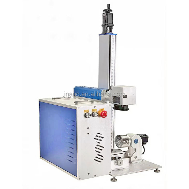 2D 2.5D 3D UV 10w CO2 RF 40W Fiber 100W Laser Marking Machine with Pen Rotary and Ring Rotary and Roller Rotary