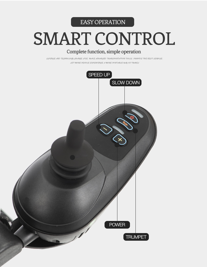 High Quality Outdoor Youhuan Yh Wheel Electric Folding Wheelchair Walker Rollator Power Chair Yh-E6013A