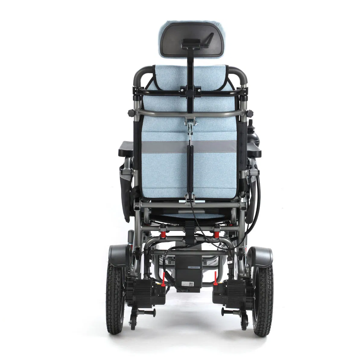 2025 Baichen New Design Aluminum All Terrain Foldable Portable Travel Reclining Electric Wheelchair for Disabled with Backrest