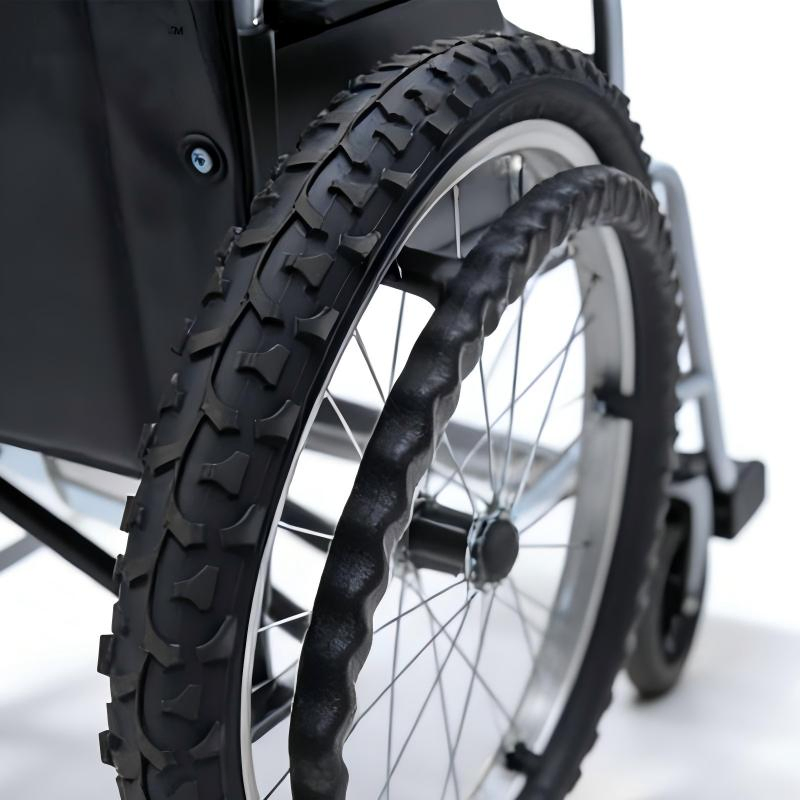 High Quality Folding All Terrain Manual Mobility Scooter Heavy Duty Wheelchair Bme4617tt