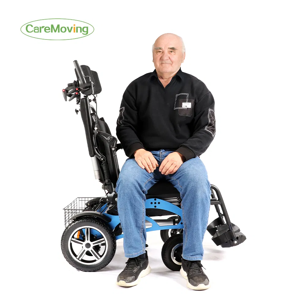 Electric Tilt-in-Space Wheelchair with Reclining Backrest