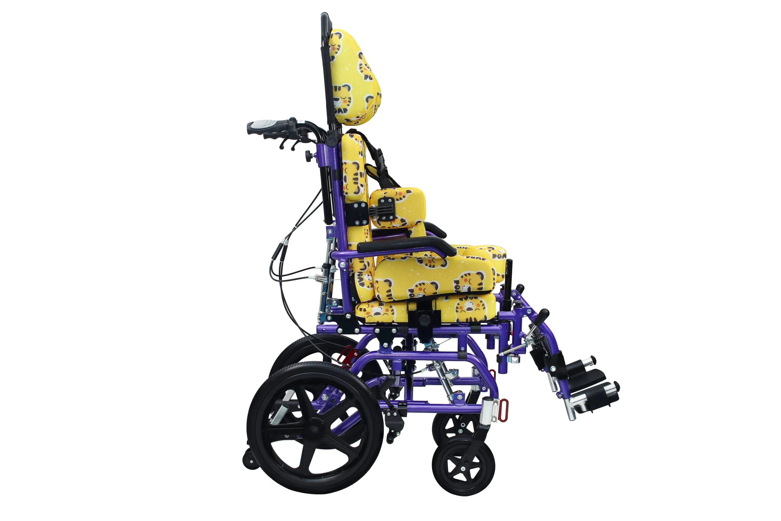 Pediatric Equipment Tilted Seat High Back Reclining Children Cerebral Palsy Wheelchair