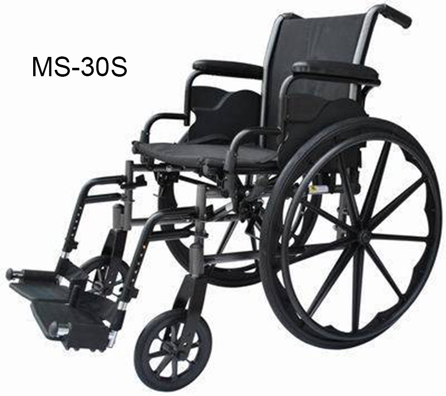 (MS-30A) Aluminum Lightweight Folding Transport Manual Power Sport Wheelchair