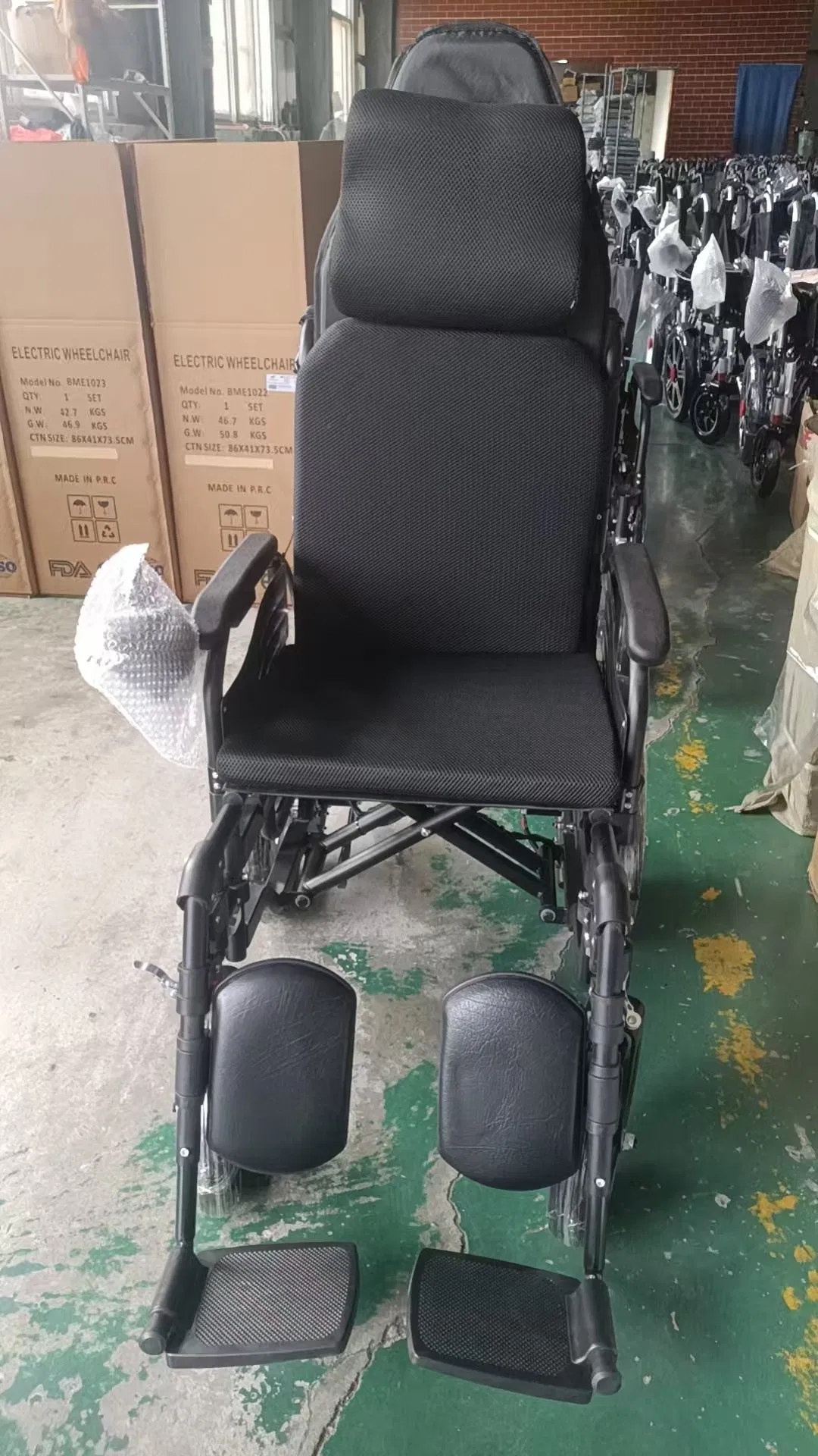 Compact and Foldable High Backrest Reclining Electric Wheelchair: Ideal for Seniors