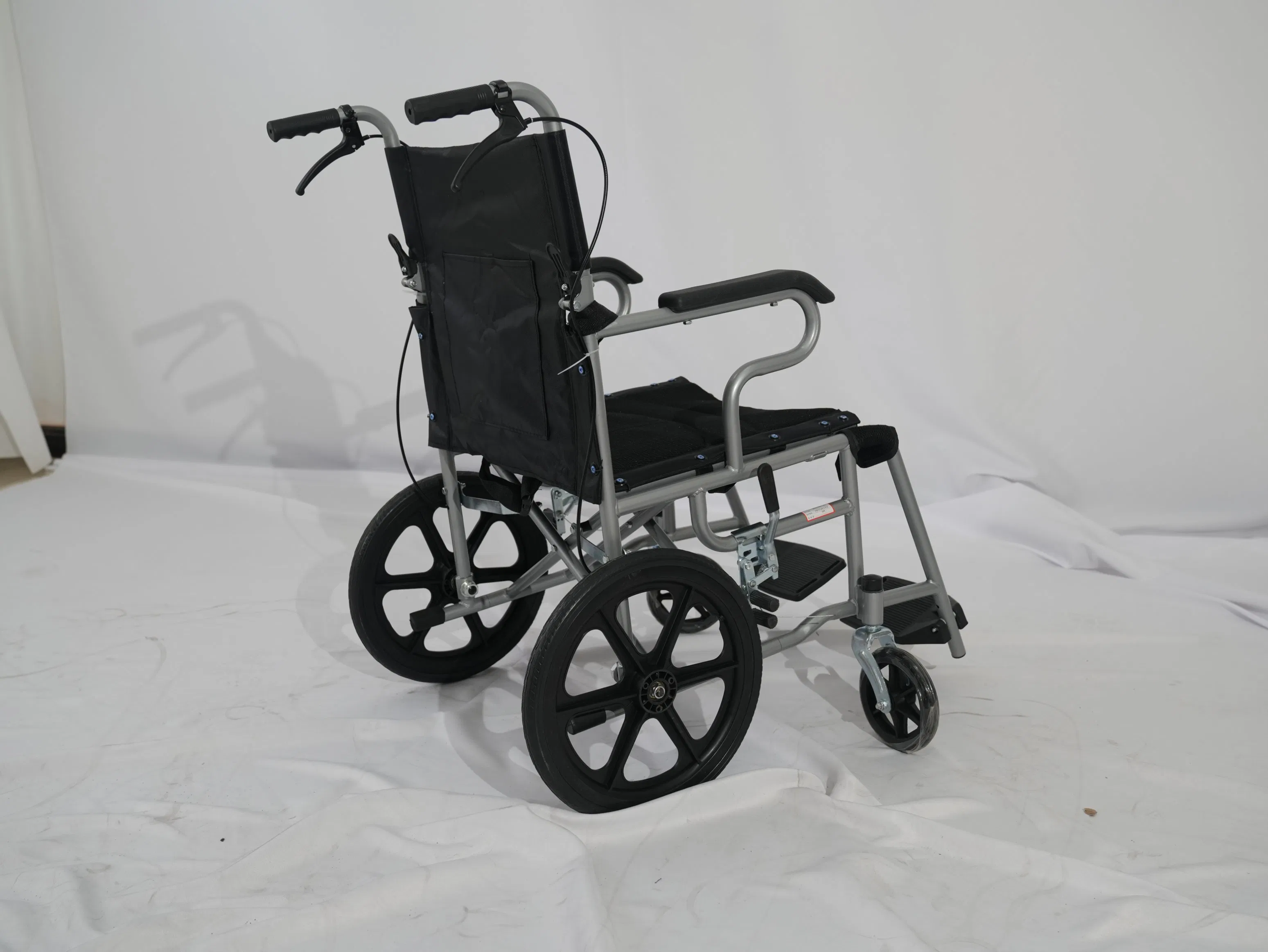 Lightweight Comfortable Foldable Steel Manual Wheelchair for Disabled Elderly