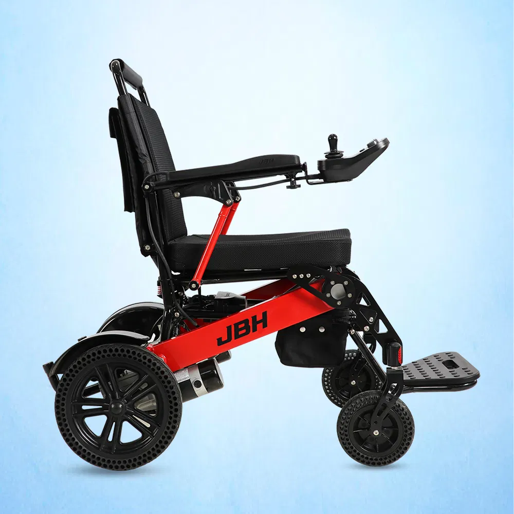 Elite Wheelchair Foldable Electric Power Wheelchair, Heavy Duty, Indoors/Outdoors, Wide Seat, Fits Any Car Trunk, Safe for Air Travel, Cover Bag