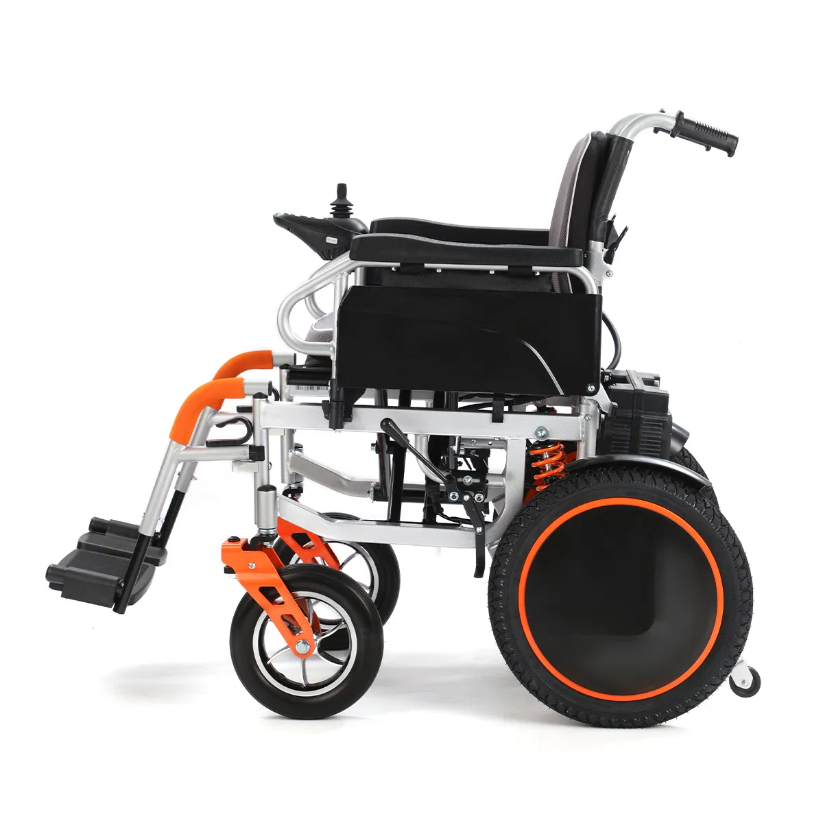 High Quality Outdoor Portable off Road Folding Steel Electric Wheel Chair Folding Lightweight Power Wheelchair for Adults