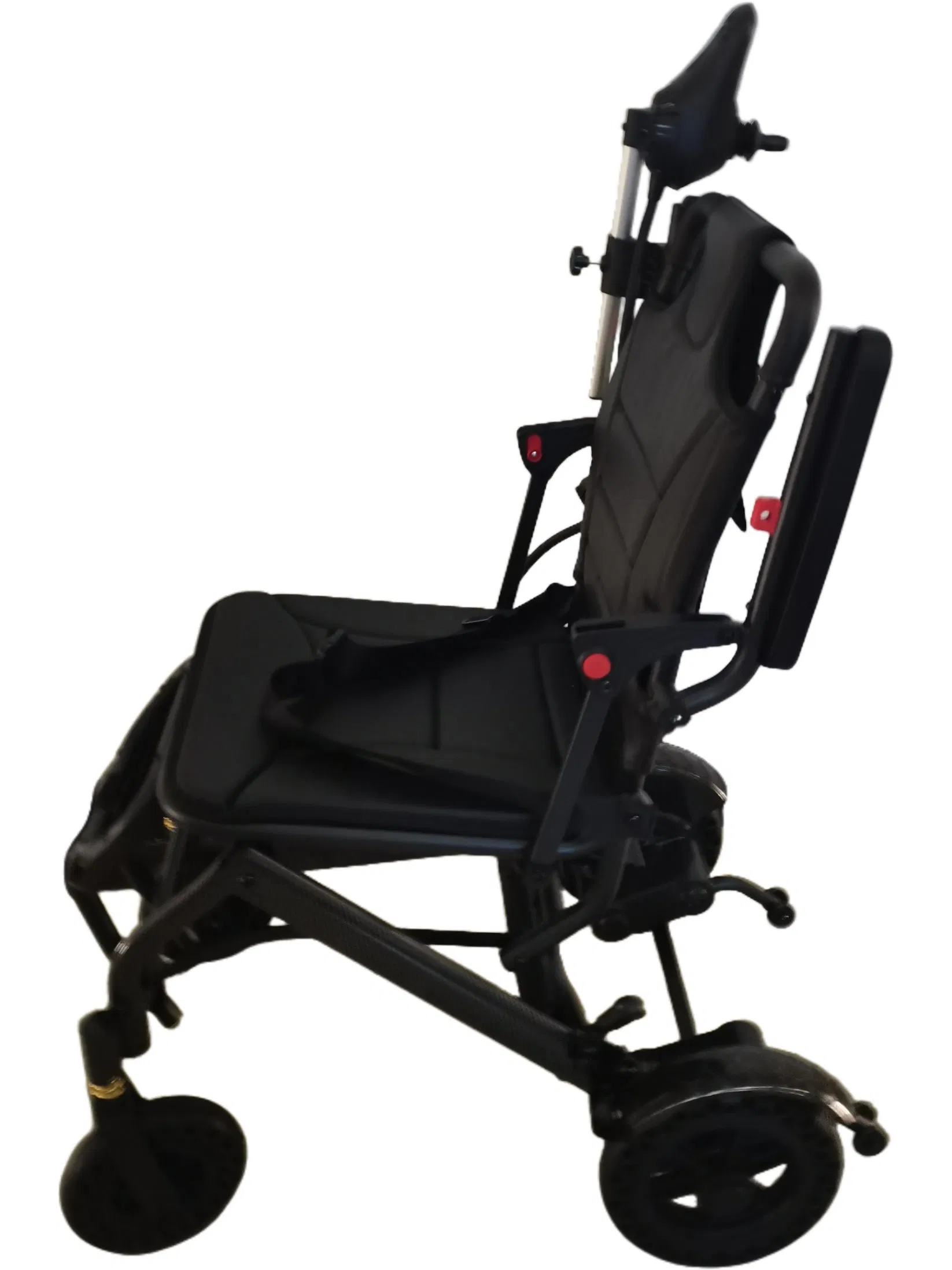 Folding Aluminium Transport Electric Wheelchair, Portable, Detachable Battery, Easy Carry