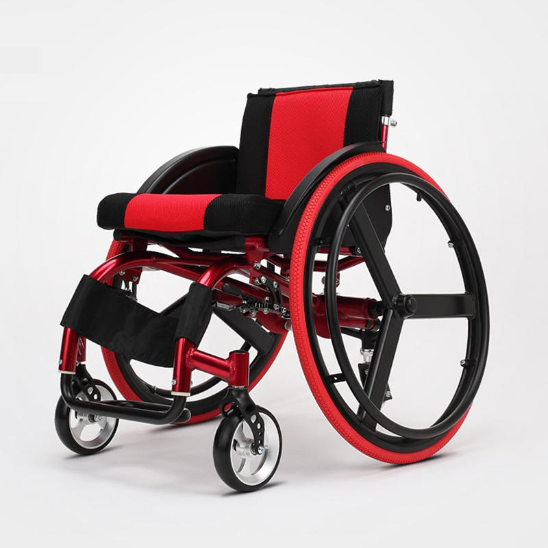Ksm- 220 Rigid Frame Sport Wheelchair Good Quality Folding Manual Transport Wheelchair