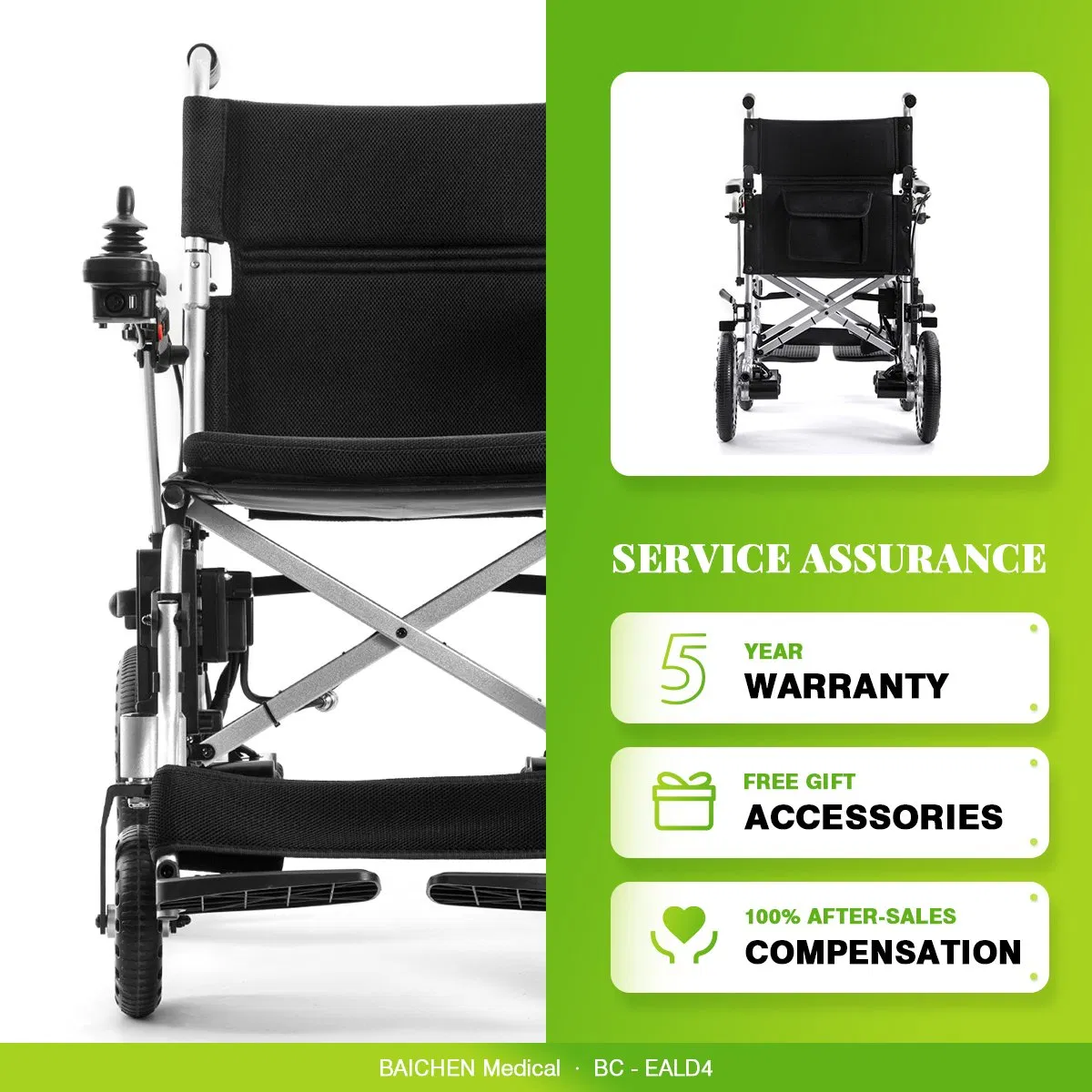 New 14.8kg CE Approved Compact Power Lightweight Electrical for Paralysed Outdoor Electric Wheelchair