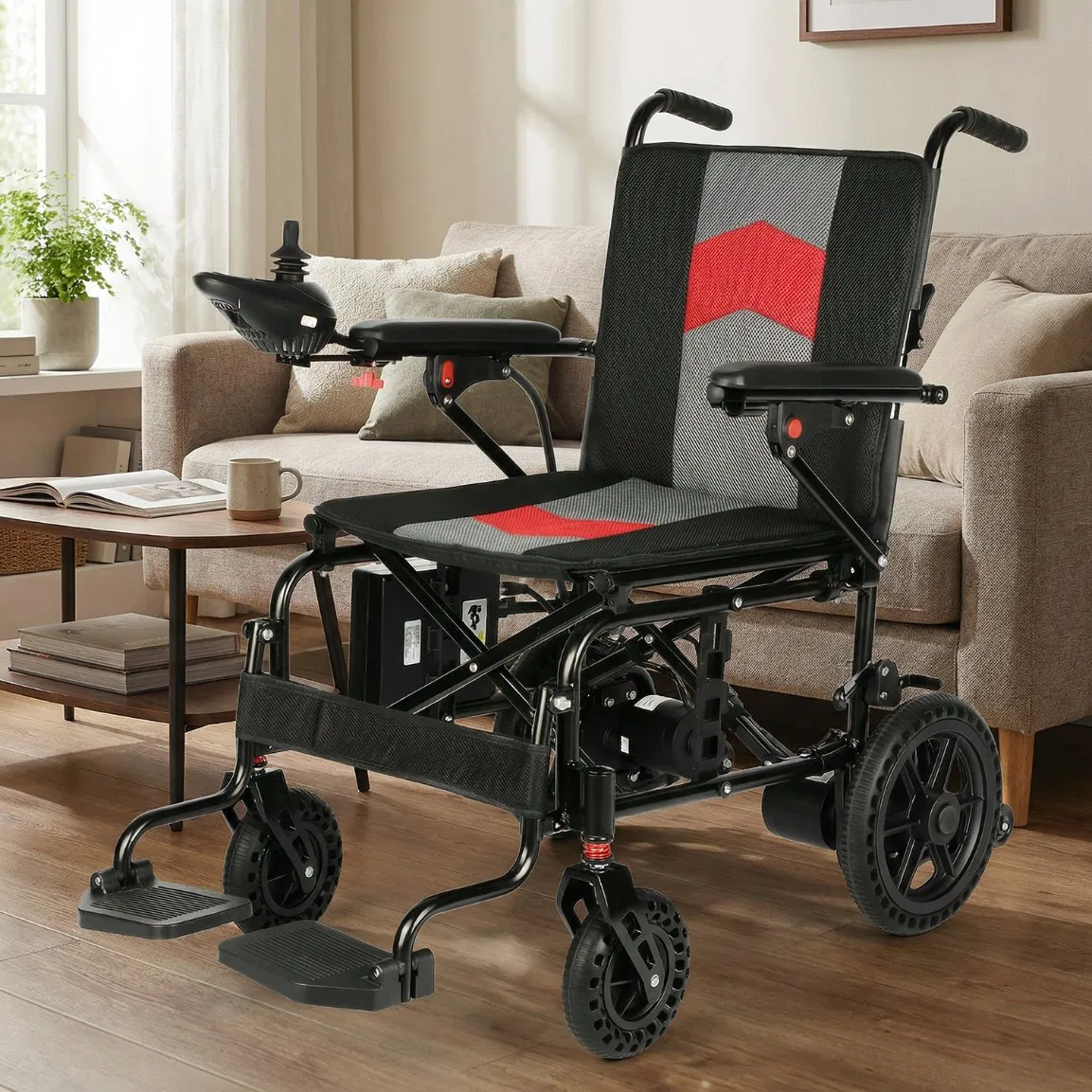Electric Wheelchair Compact Power Wheelchair for Indoor Mobility
