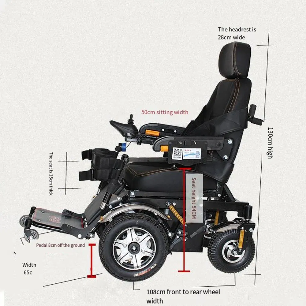 High End Luxury Standing Wheelchair with Functions Such as Electric Standing, Lying Flat, Leg Lifting, Standing and Walking