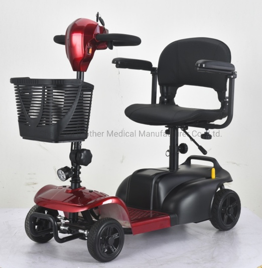 Auto Brake Automatic 4-Wheeled Mobility Scooters with Back Mirror for Personal