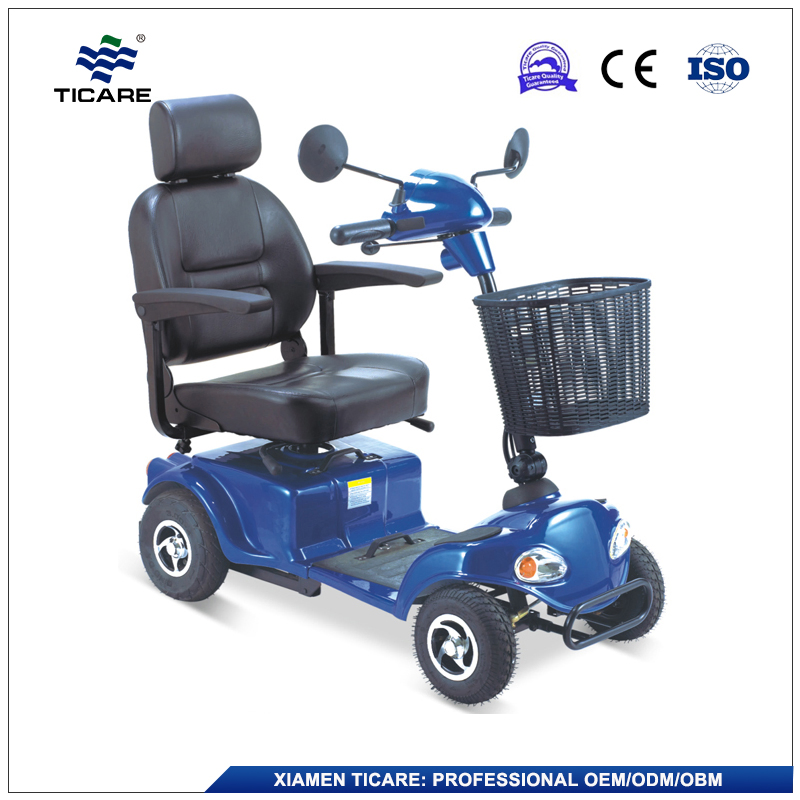 Comfortable Swivel Seat Bariatric Motorized Wheelchair with Driving Lamp and Luggage Basket