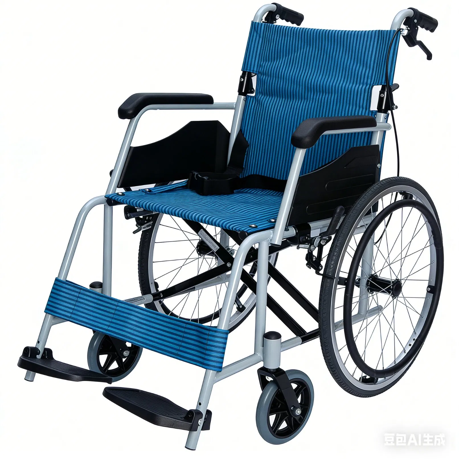 Steel Frame Fold up Wheelchair for Effortless Mobility and Support
