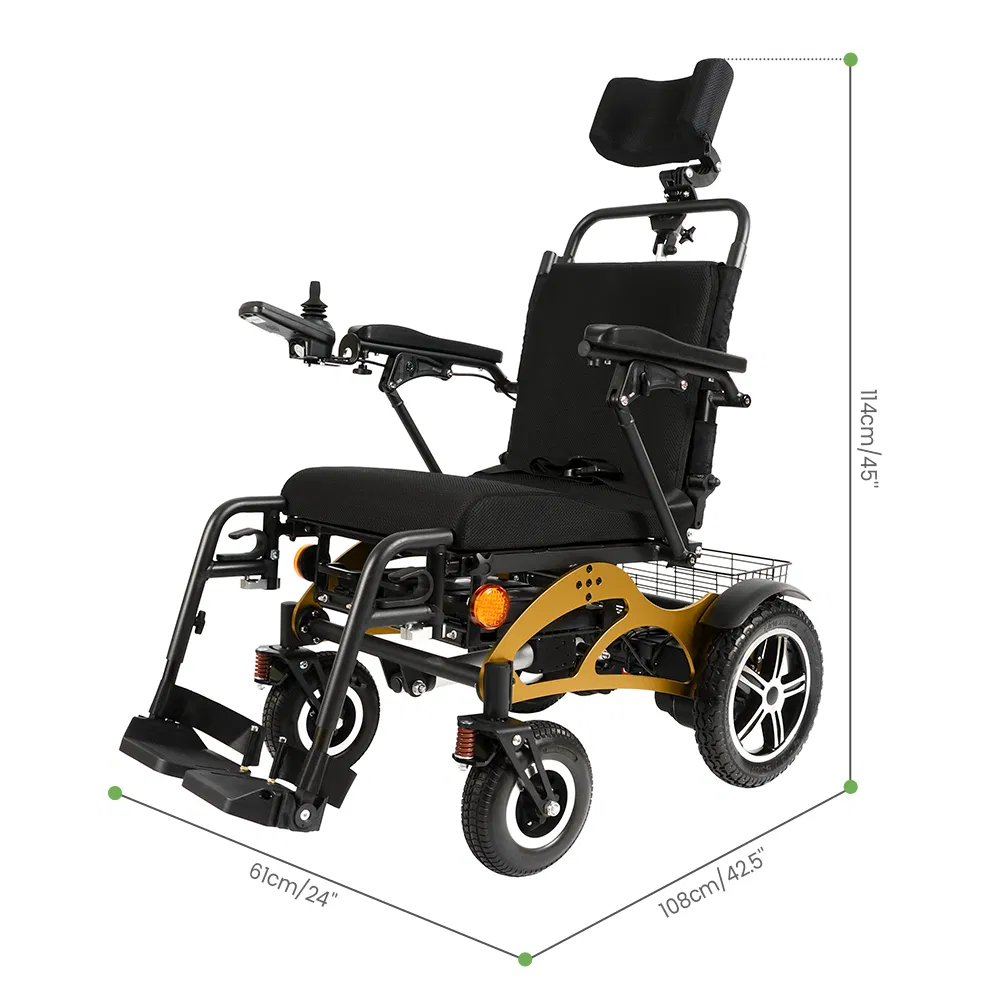 Tilt-in-Space Wheelchair with 40° Backrest Adjustment
