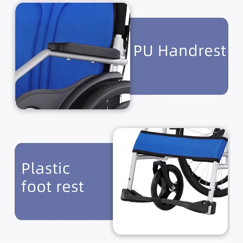 Factory Sells New Type Folding Wheelchair with Foldable Backrest Wheelchair for Elderly