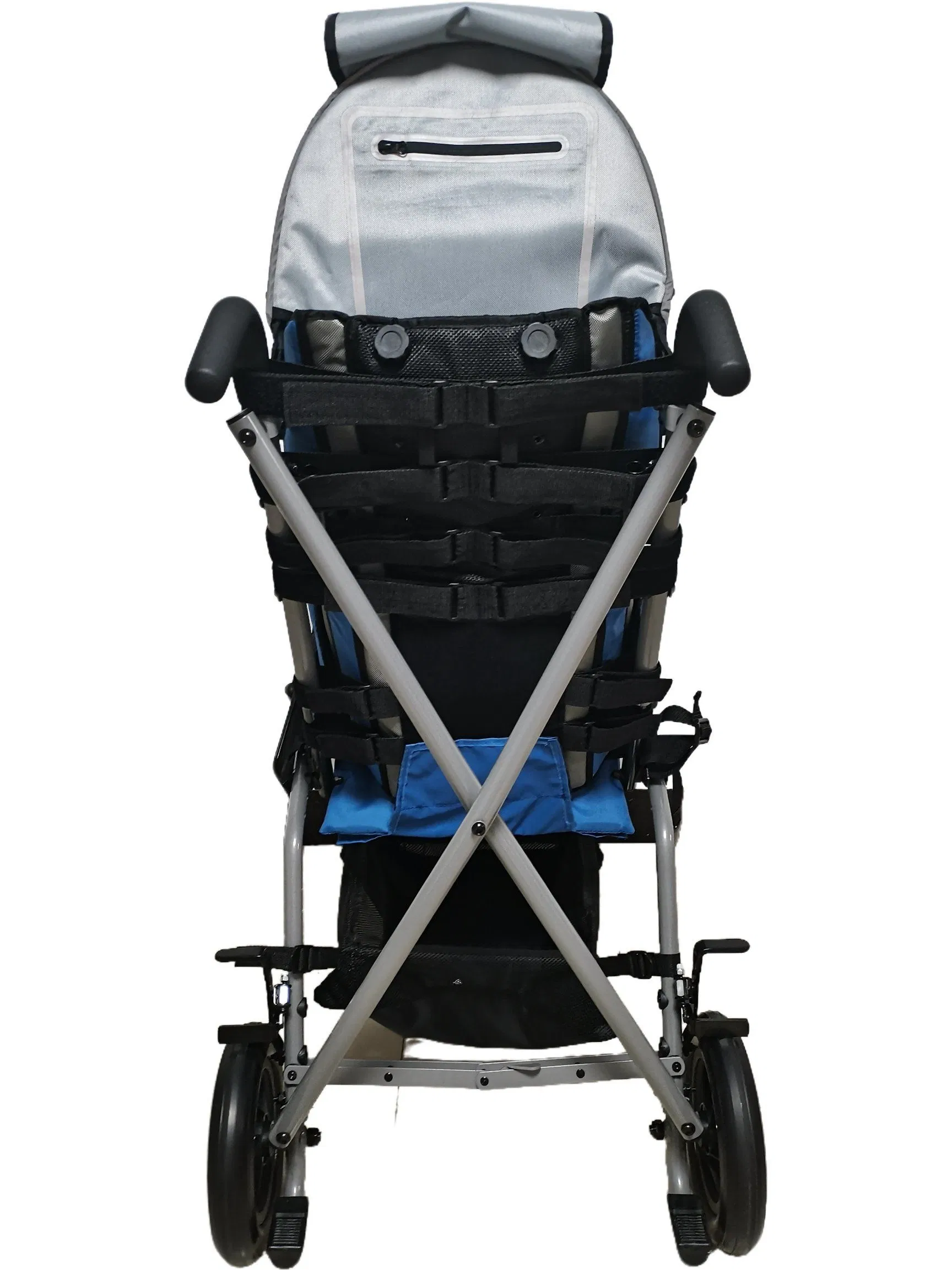 Pediatric Equipment High Back Reclining Cerebral Palsy Baby Foldable Children Wheelchair Trolley for Kids