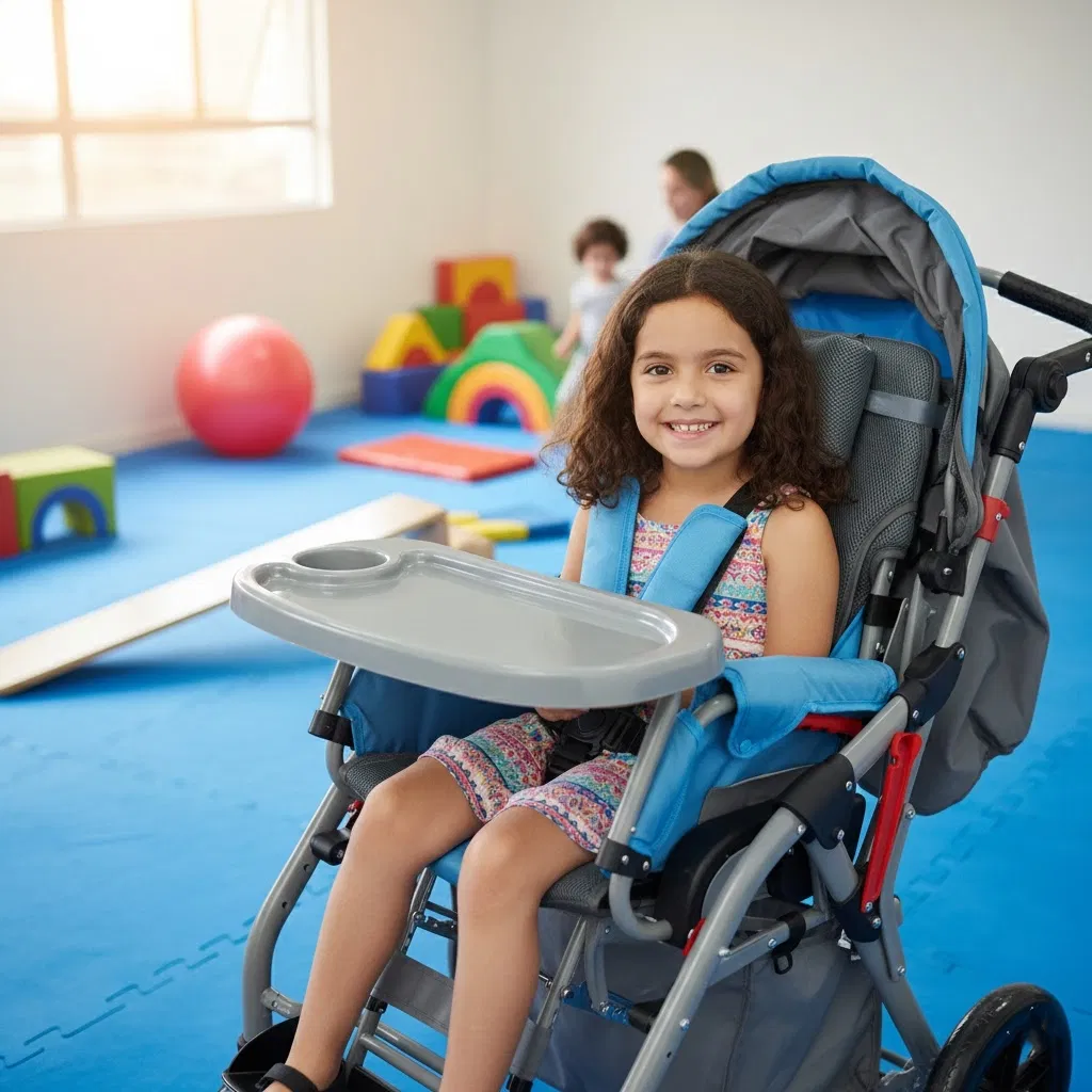 Pediatric Tilt-in-Space Recliner Children Cerebral Palsy Lightweight Outdoor Cp Wheelchair for Adults and Children