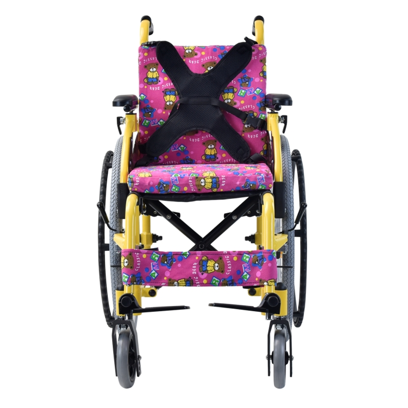 High Quality Travel-Friendly Foldable Backrest Removable Seat Pad Pediatric Wheelchair Children Wheelchair