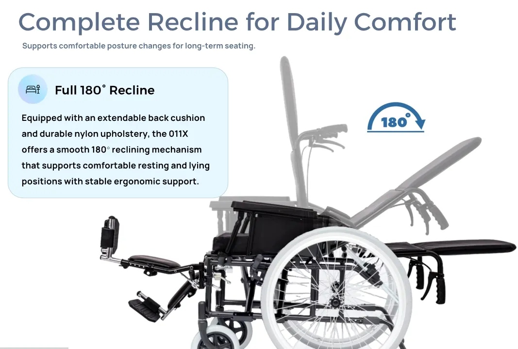 Multi-Width Reclining Wheelchair Detail 1