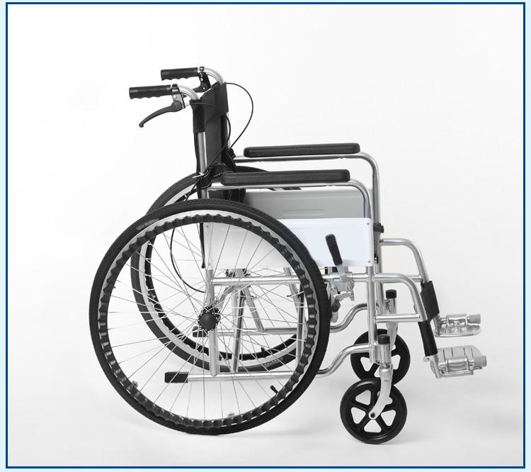 Steel Manual Folding Wheelchair Hospital Use Lightweight Wheelchair