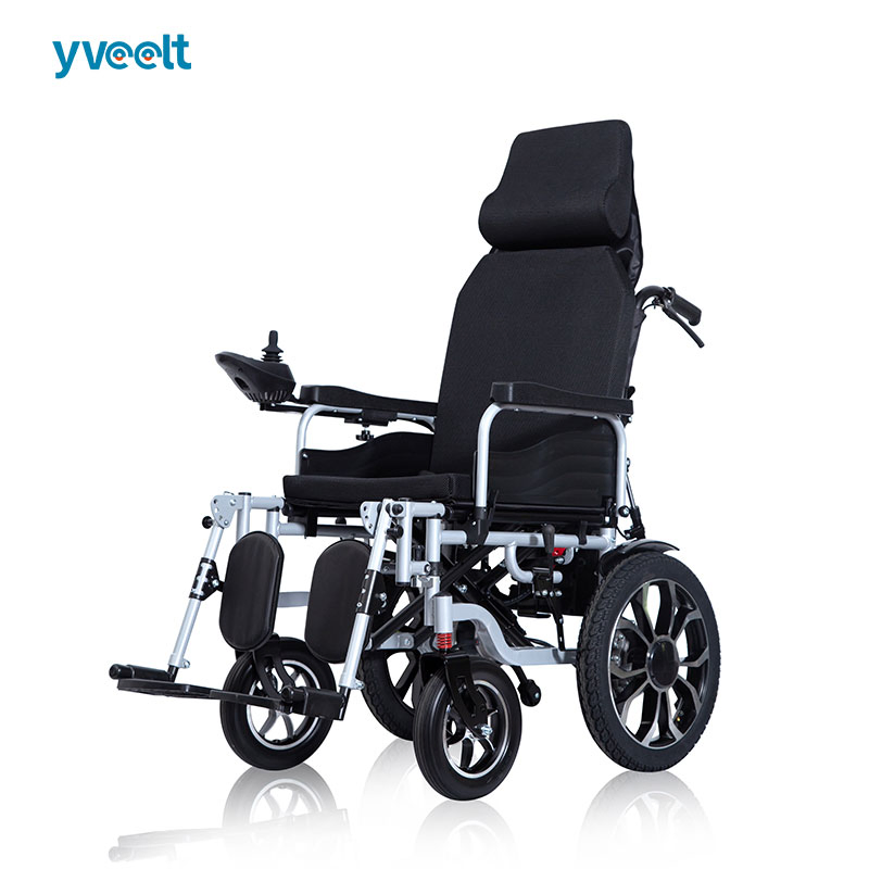 Yveelt 4 Wheels Mobility Wheel Chair Folding Electric Power Medical Lightweight Wheelchair Silla De Rueda with 500W Motors for Handicapped