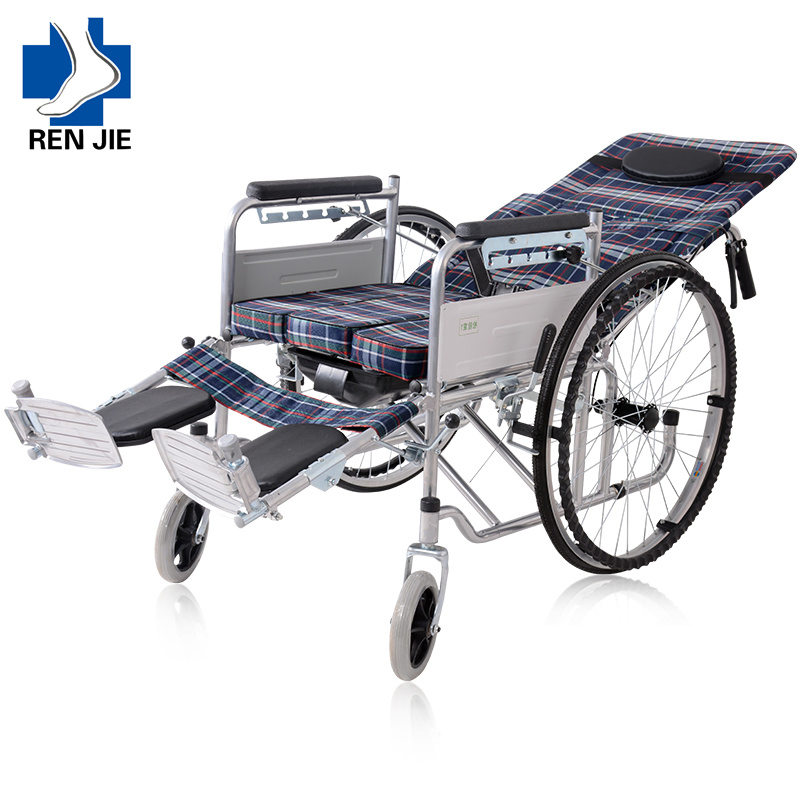 Lightweight Portable Reclining Manual Wheelchair for Handicapped Wheelchair Stair Climber for Old People