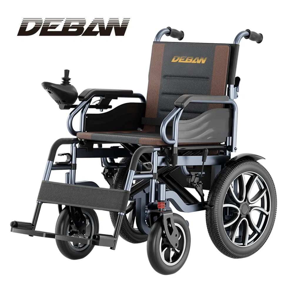 Carbon Fiber/Aluminum Lightweight Portable Brushless Motor Folding Motorized Electric Power Wheelchair for Medical Cerebral Palsy Children Disabled Handicapped