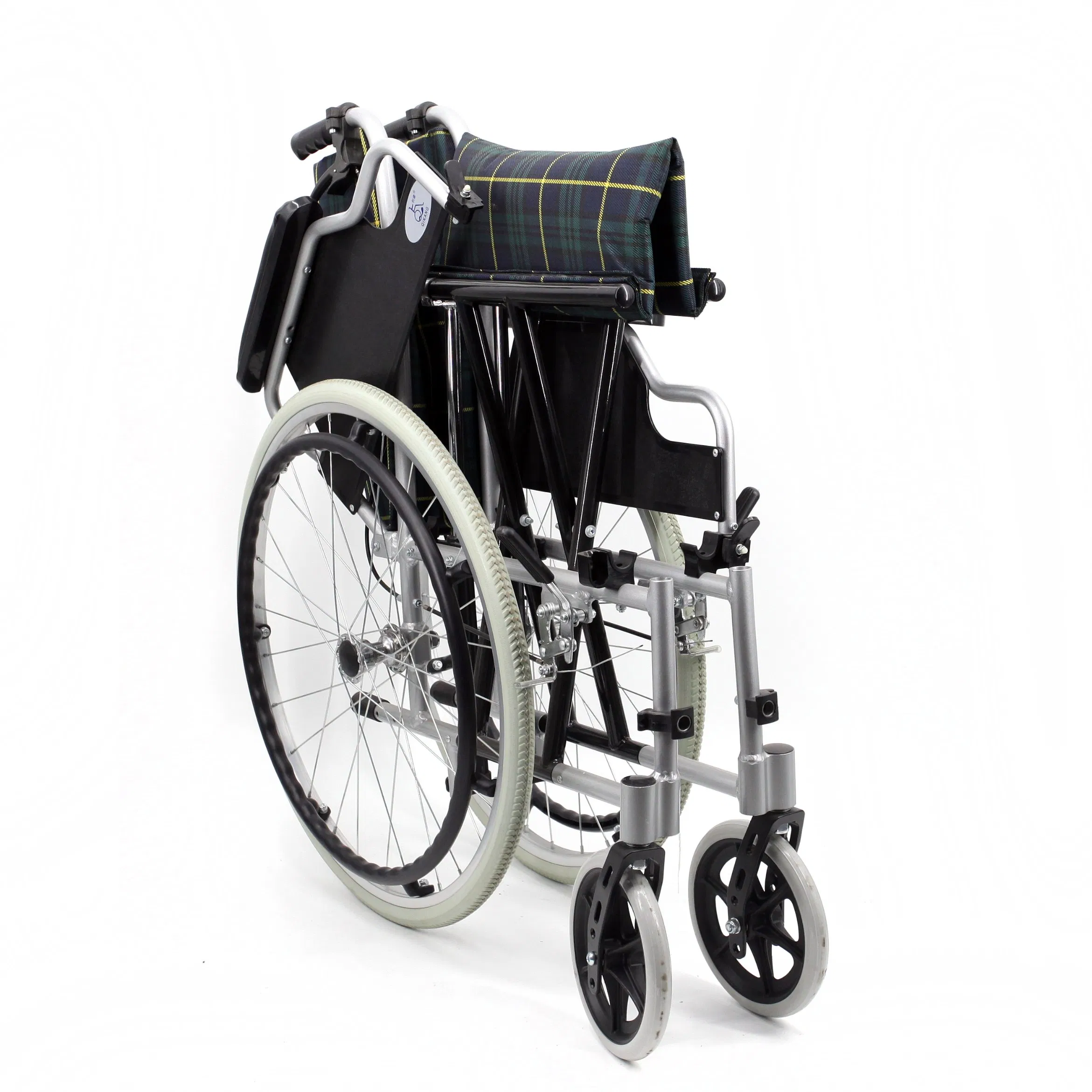 Compact All Terrain Aluminum Manual Wheelchair with Flip up Armrest and Detachable Legrest